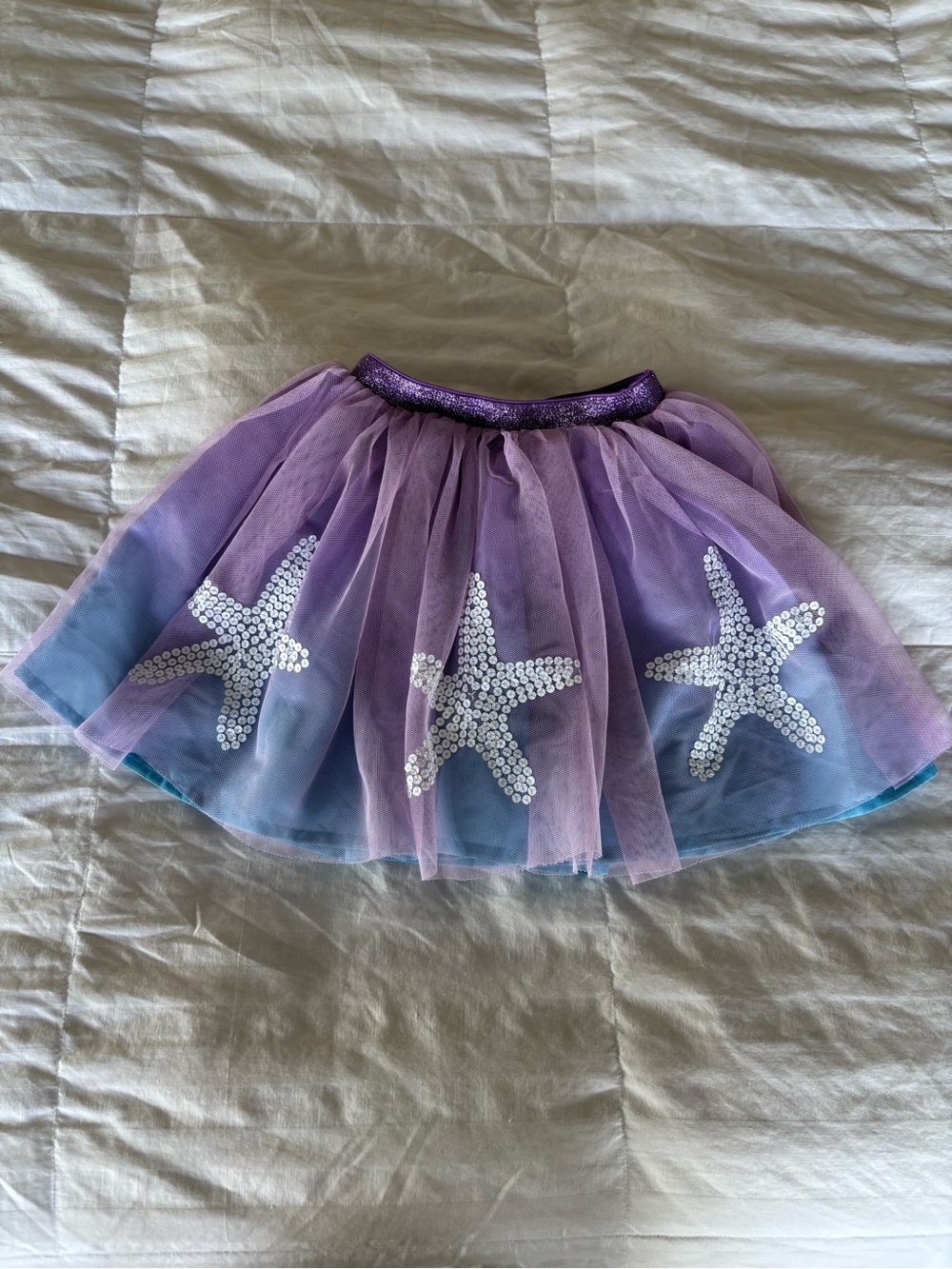 Girls 4T Disney skirt skort tulle mermaid star fish